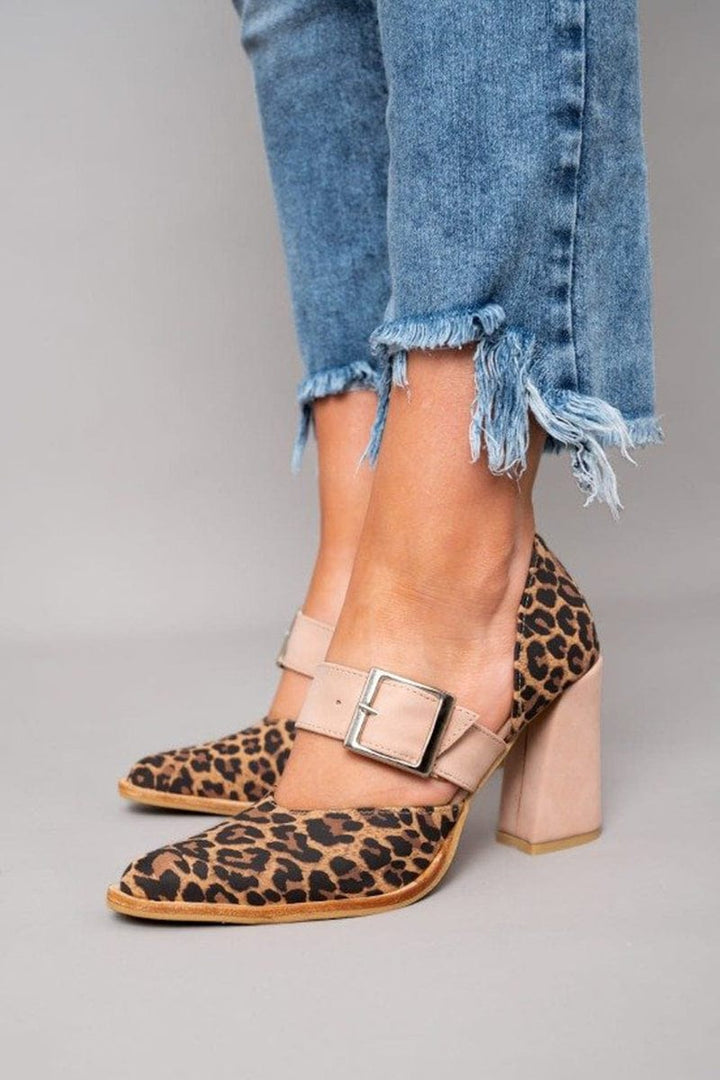 Avano Leopard Suede Heels