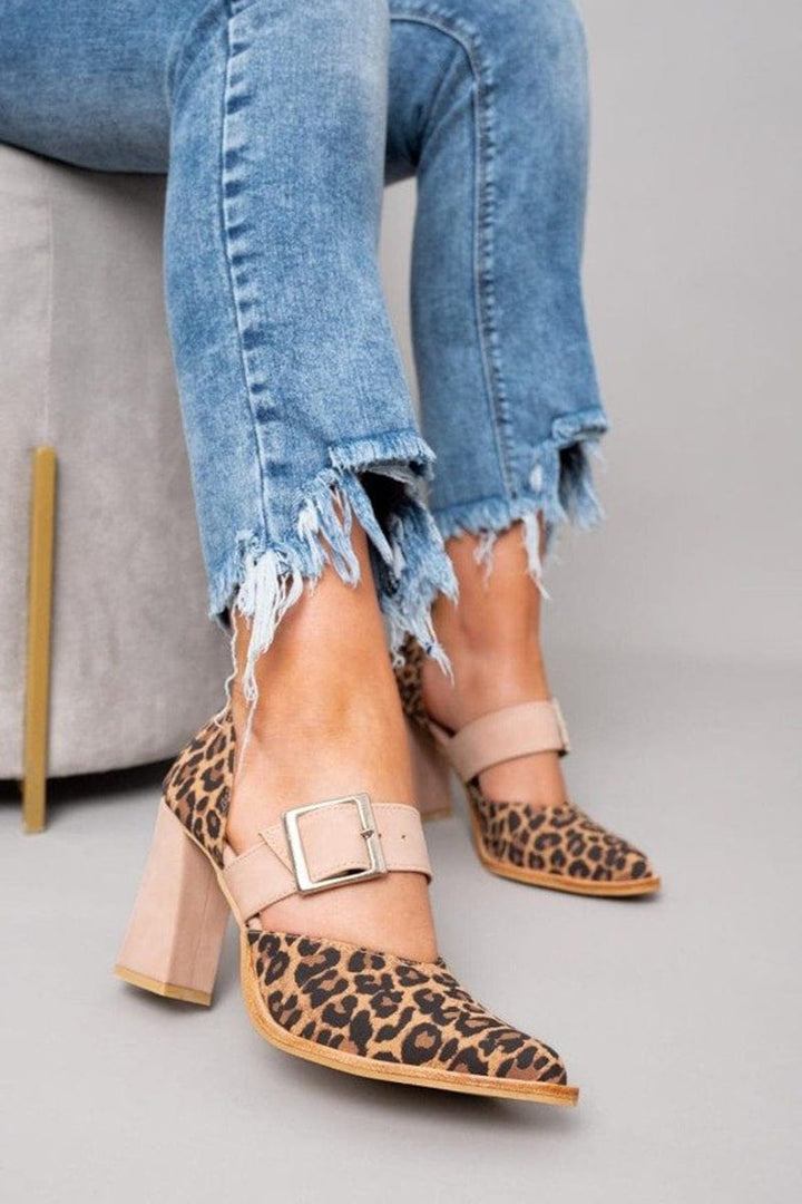 Avano Leopard Suede Heels